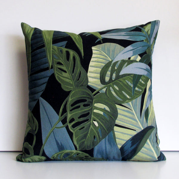 Jungle cushion cover, black