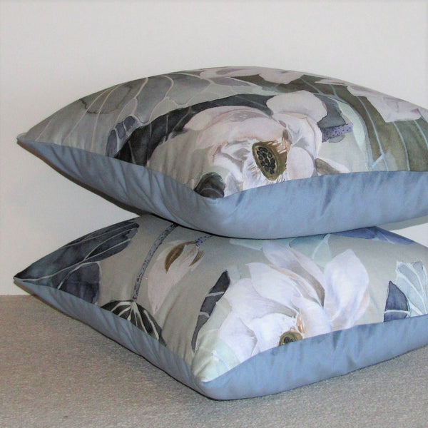 Lotus linen cushion cover