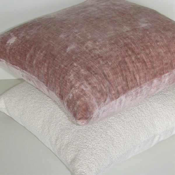 Made to order Bespoke Blush luxury Italian velvet cushion cover