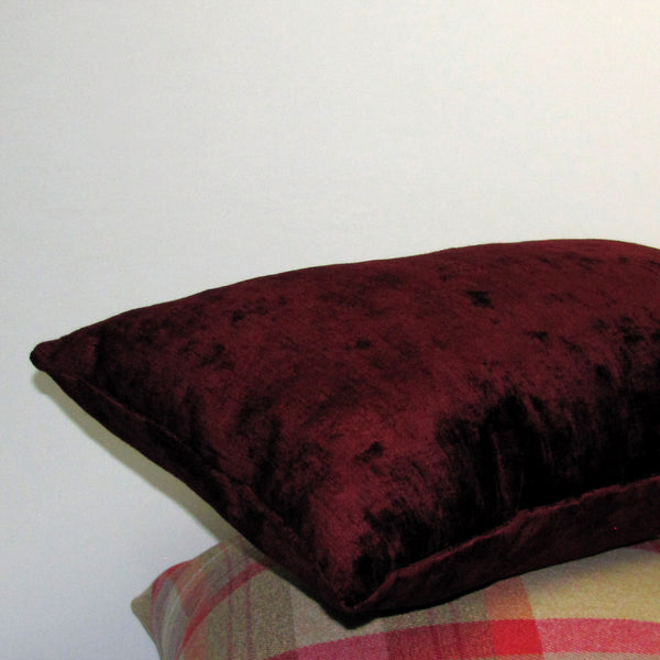Made to order Bespoke Crimson luxury Italian velvet cushion cover