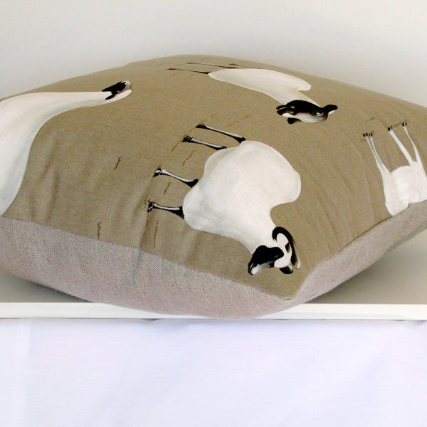 La Brebis linen cushion cover, sheep design