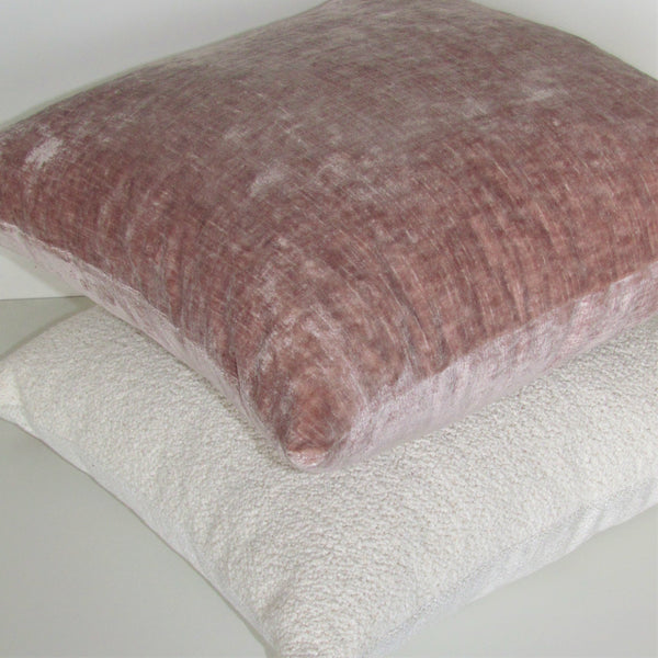Bespoke Blush luxury Italian velvet cushion cover