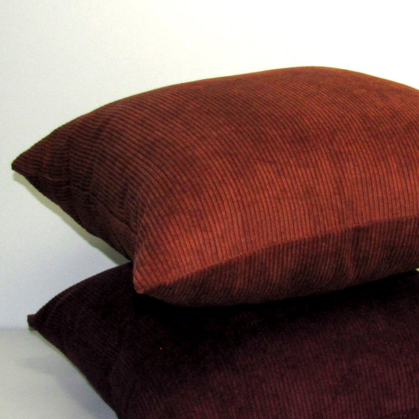 Aspen Terracotta corduroy cushion cover