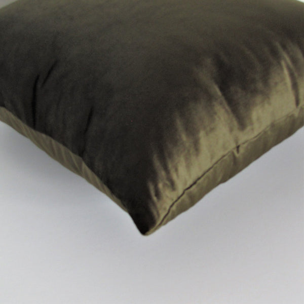 Made to order Amazon olive velvet cushion cover