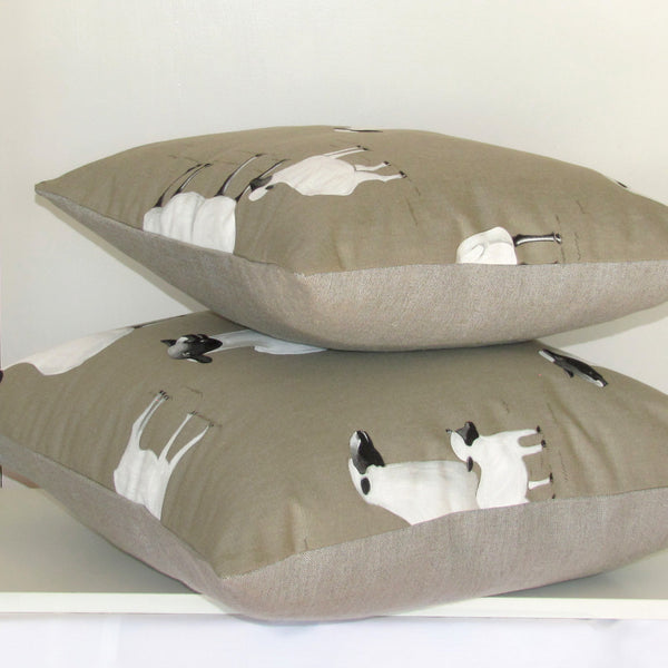 La Brebis linen cushion cover, sheep design