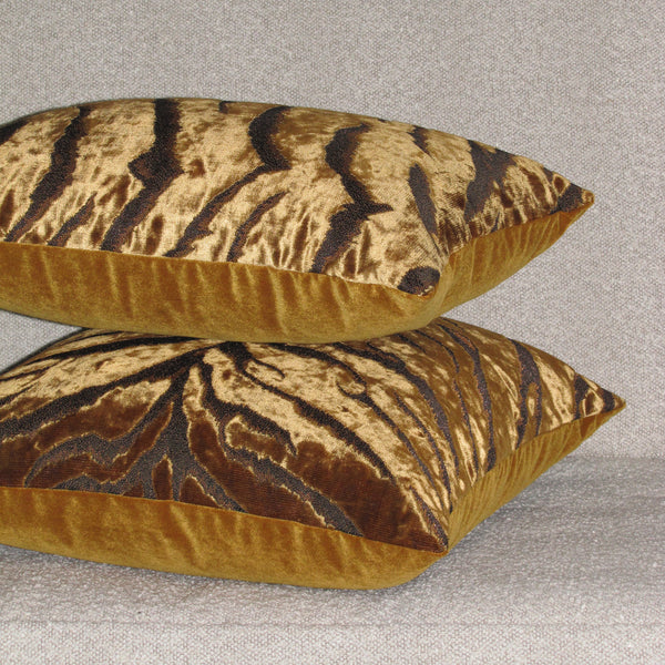 Bengal Tiger Gold Cushion Cover
