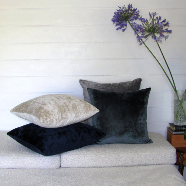 Bespoke Midnight luxury Italian velvet cushion cover