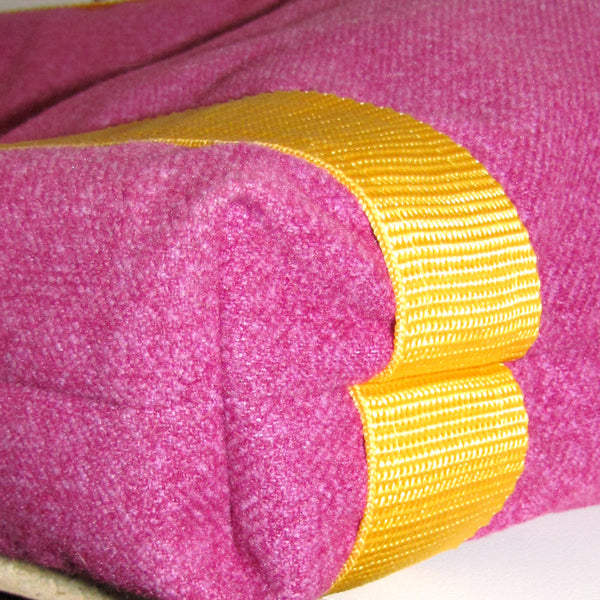 tote bag, pink dolly with yellow strap