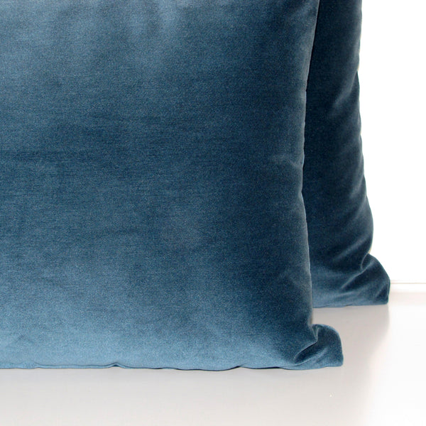 Mallard teal velvet cushion cover