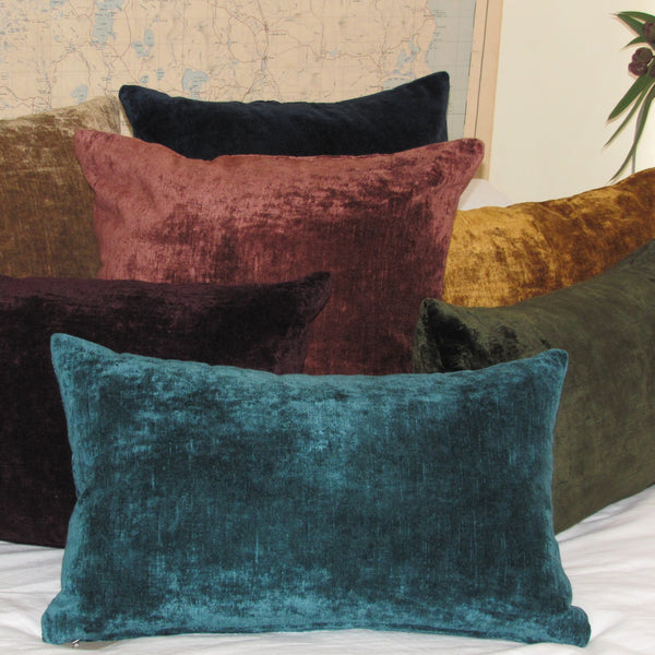 Bespoke Aquamarine luxury Italian velvet cushion cover
