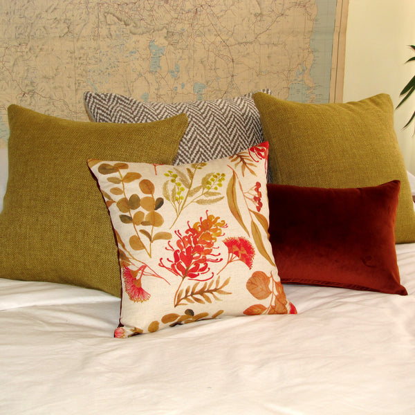 Bush flowers cushion cover