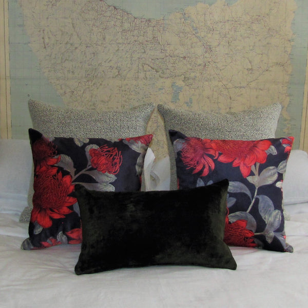 waratah velvet cushion cover