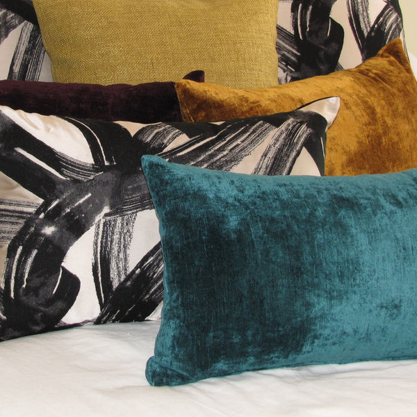 Made to order Bespoke Aquamarine luxury Italian velvet cushion cover