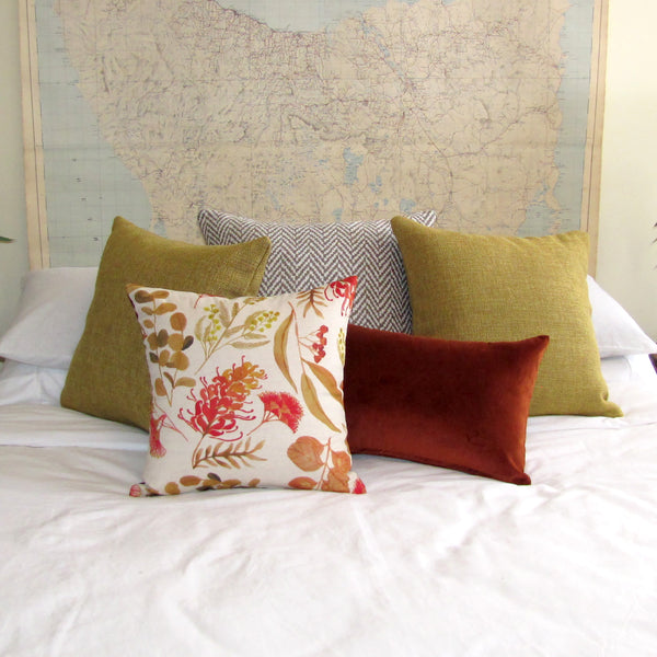 Bush flowers cushion cover
