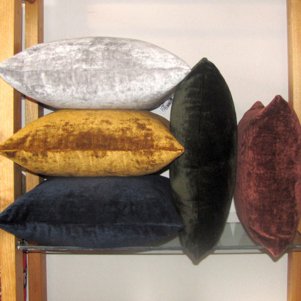 Bespoke Silver luxury Italian velvet cushion cover