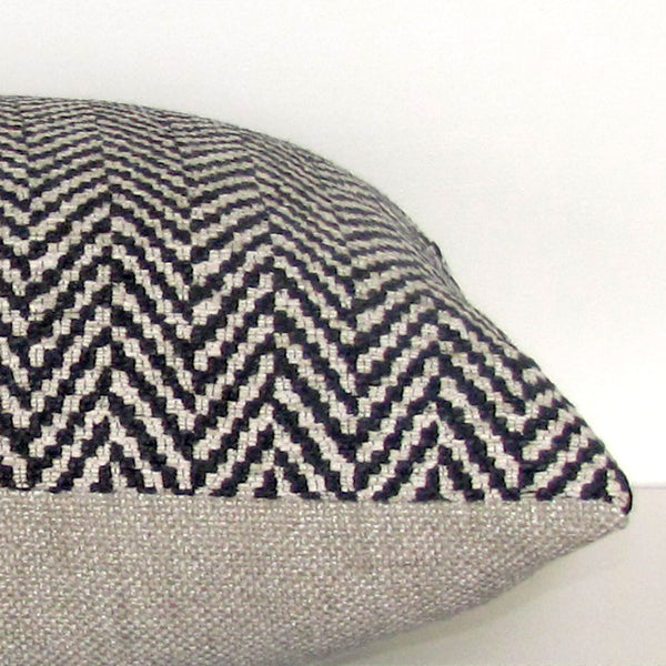 Apache wool blend cushion cover, black & cream