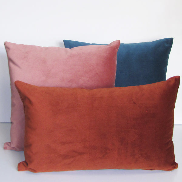 Copper velvet cushion cover