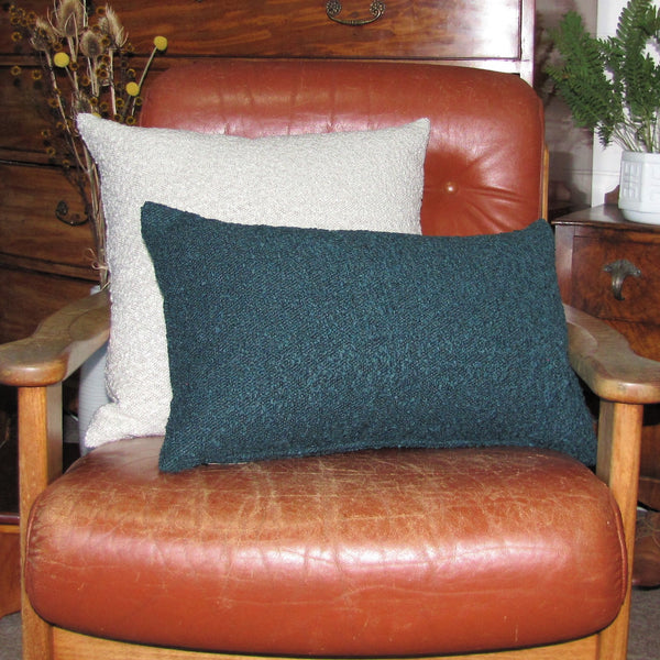 made to order Ovis Spruce boucle cushion cover