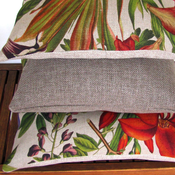 Made to order Twining cushion cover, linen reverse