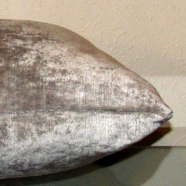 Bespoke Silver luxury Italian velvet cushion cover