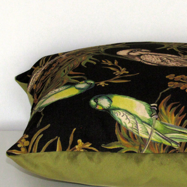 made to order parrots cushion cover