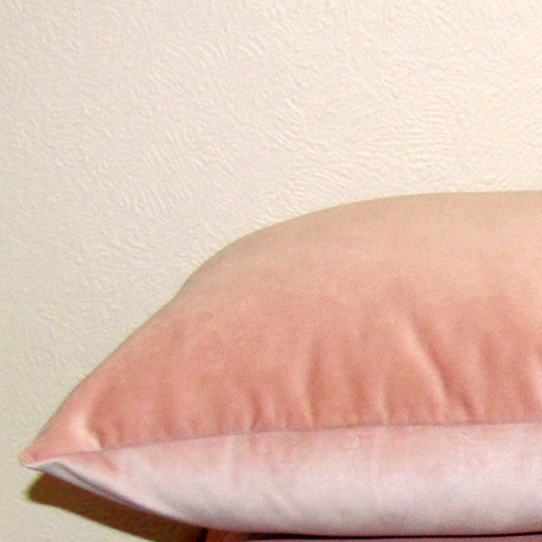 Rosewater pink velvet cushion cover