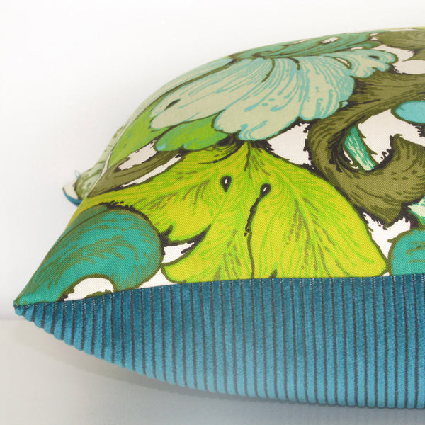 bright lime retro cushion cover