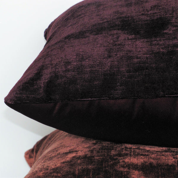 Duo velvet Mulberry Magnolia cushion cover