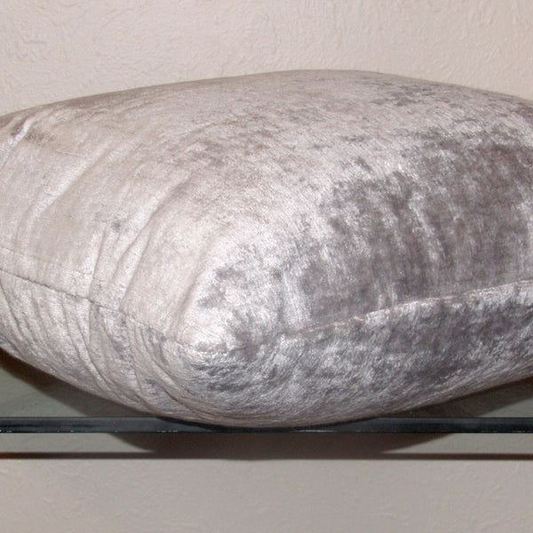 Bespoke Silver luxury Italian velvet cushion cover