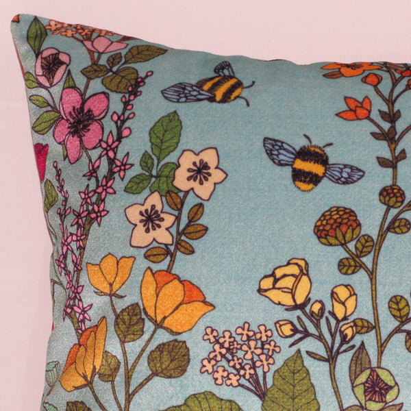 Hummingbird velvet cushion cover