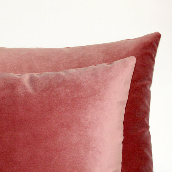 Blush pink velvet cushion cover