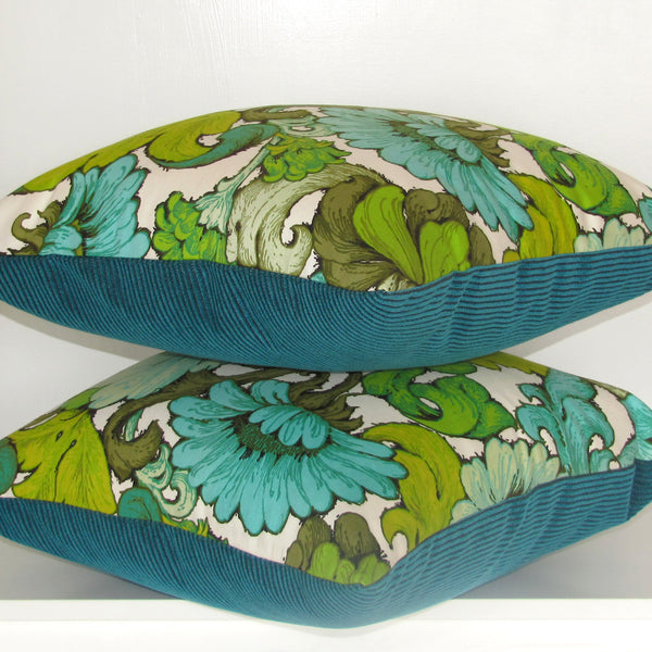 bright lime retro cushion cover