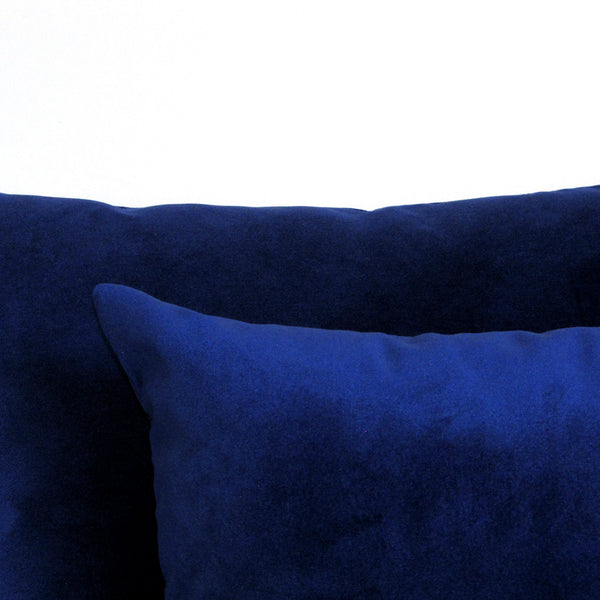 Cobalt blue velvet cushion cover