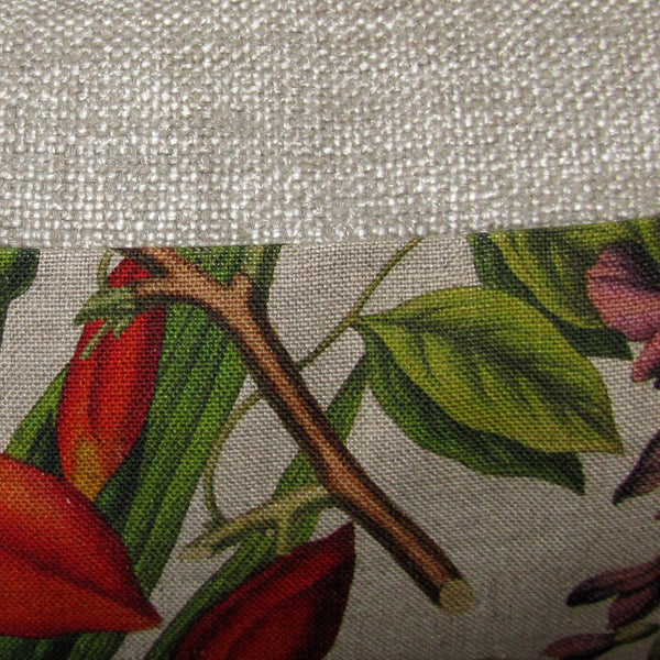Made to order Twining cushion cover, linen reverse