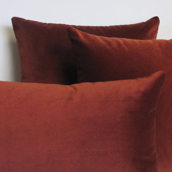 Copper velvet cushion cover