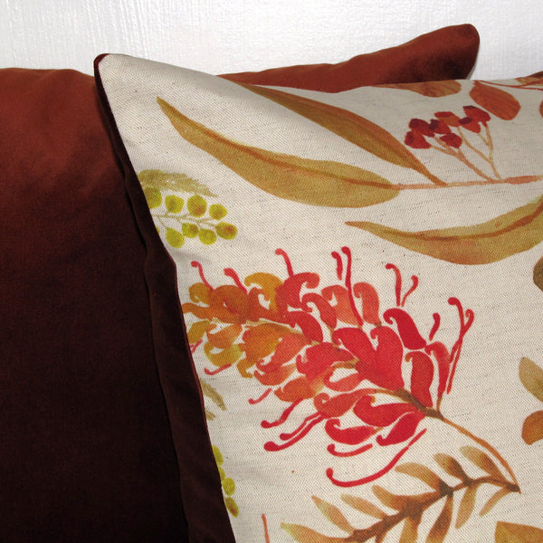 Bush flowers cushion cover