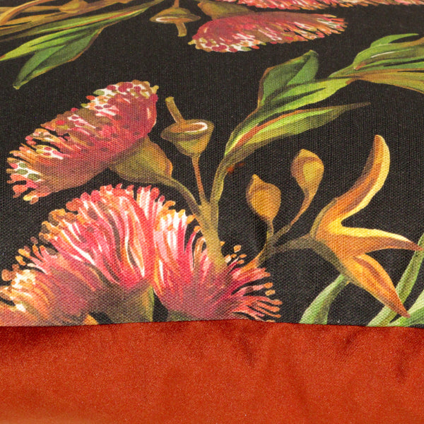 made to order dark flowering gum cushion cover