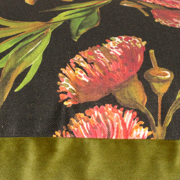 made to order dark flowering gum cushion cover