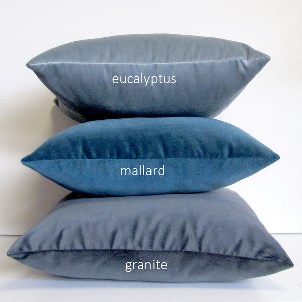 Eucalyptus grey velvet cushion cover