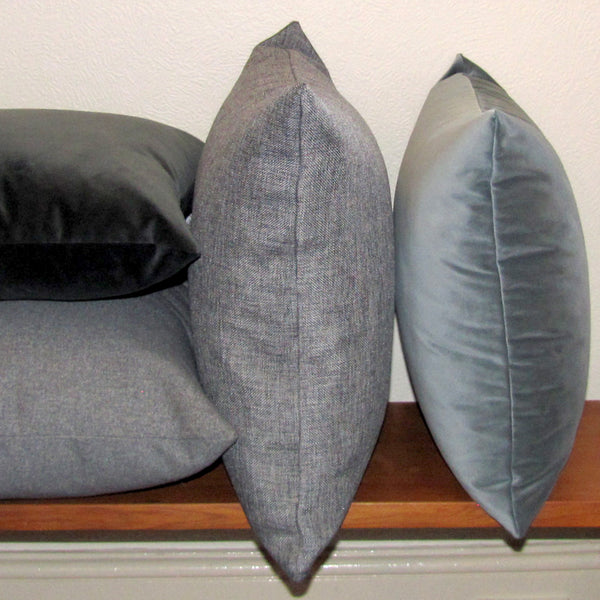 cement grey textured cushion cover