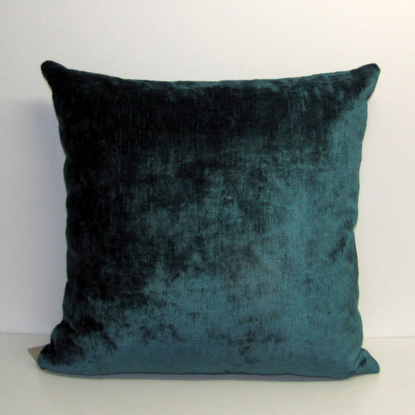 Duo velvet Aqua Mallard cushion cover