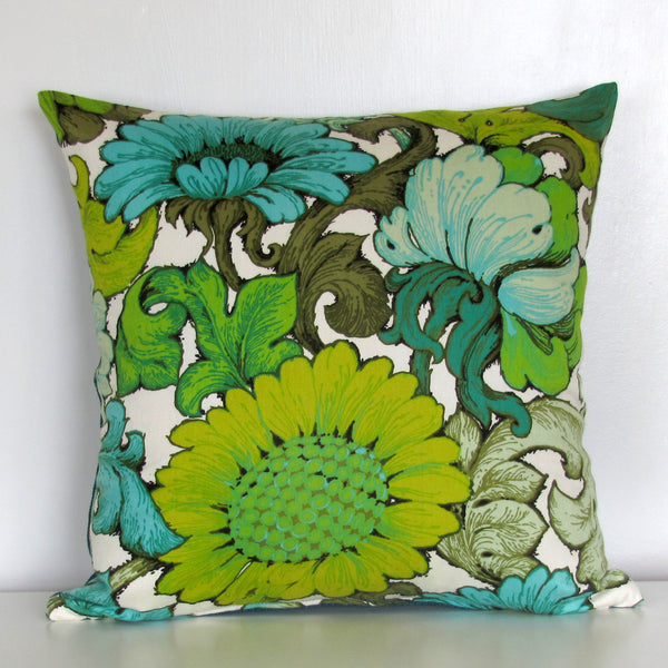 bright lime retro cushion cover
