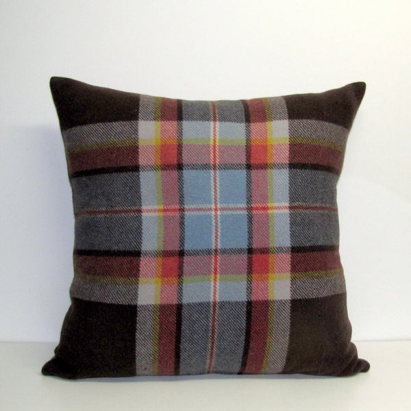 Fletcher woollen check cushion cover