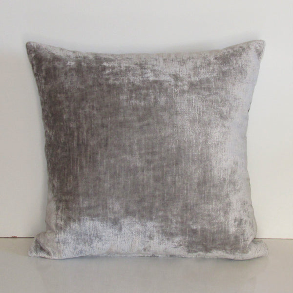 Duo velvet Silver Cloud cushion cover