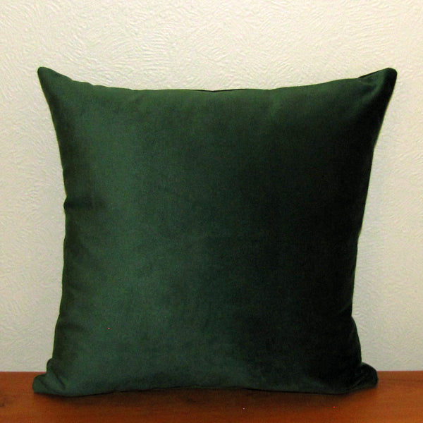 Emerald green velvet cushion cover