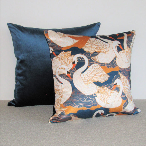 made to order Swan velvet cushion cover