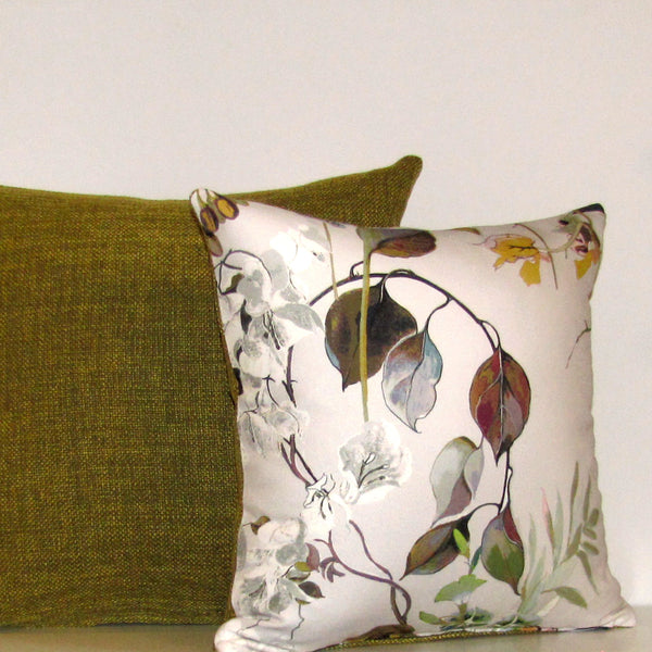 Agatha cushion cover, rose quartz with linen reverse