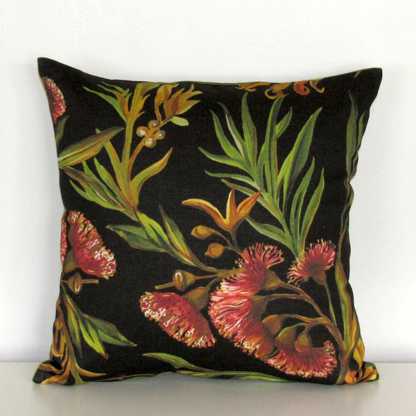 made to order dark flowering gum cushion cover
