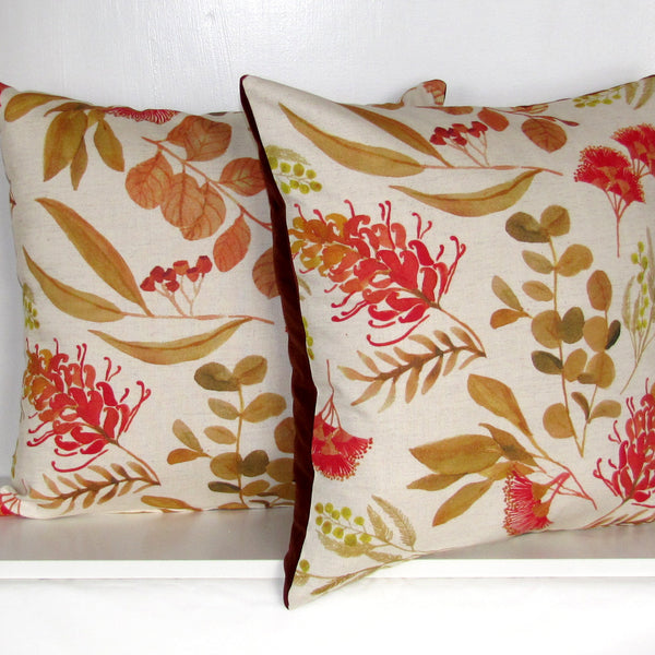 Bush flowers cushion cover