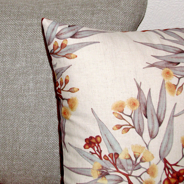 Gumnuts cushion cover